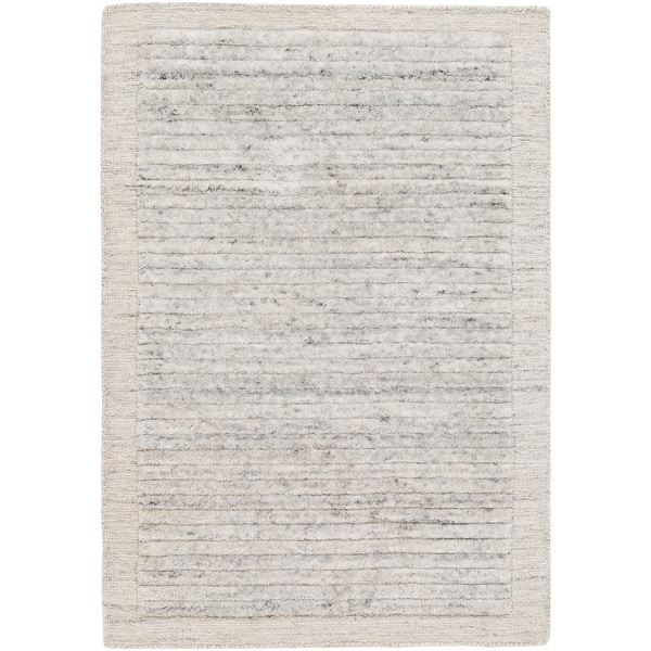 slide 2 of 40, Mobley Modern & Contemporary Border Area Rug 10' x 14' - Light Gray