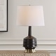 preview thumbnail 2 of 6, Uttermost Foster Black Glaze Table Lamp - 26'' H X 16'' W X 16'' D