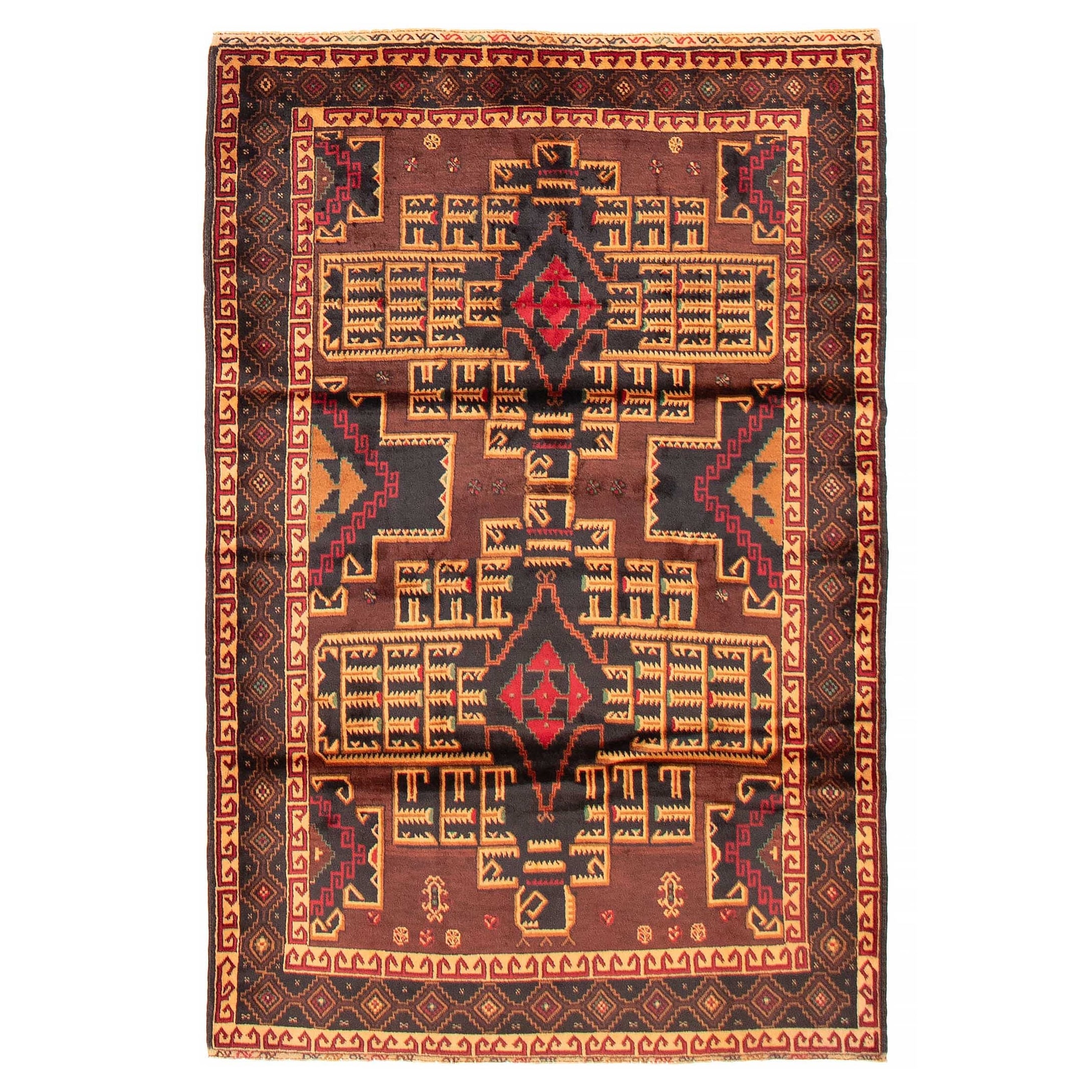 Teimani Brown Rug 4'1" x 6'3" - 4'1 x 6'3