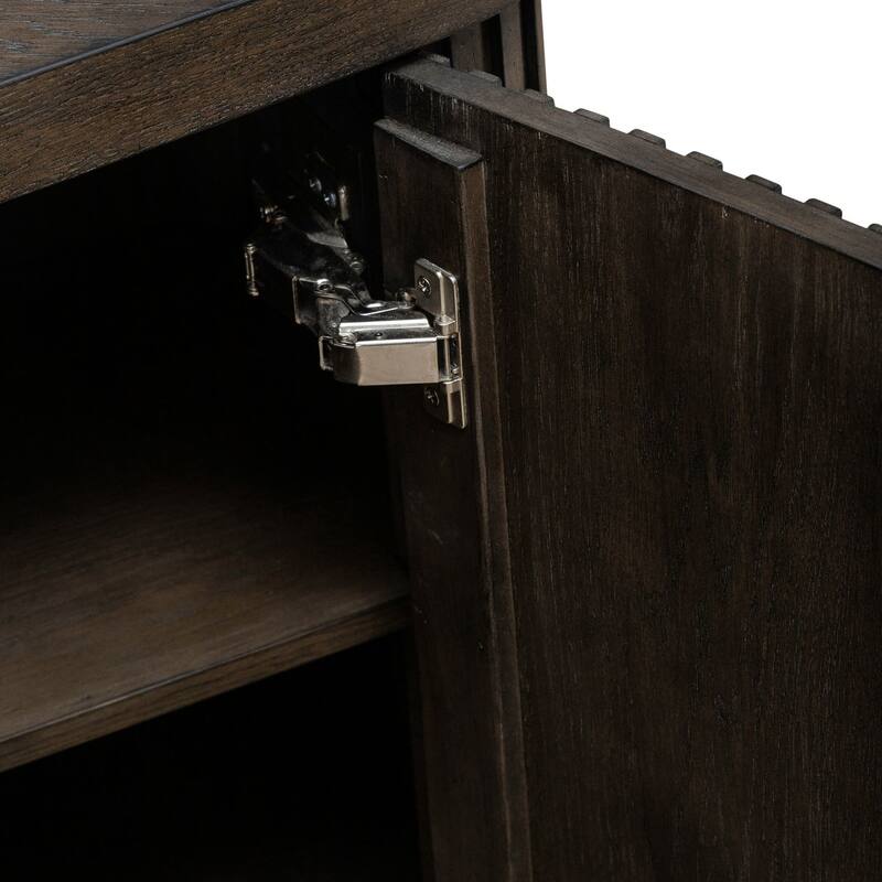 Cascade Falls Satin Espresso Buffet for Dining Room Storage - Width 72" x Depth 18" x Height 36"