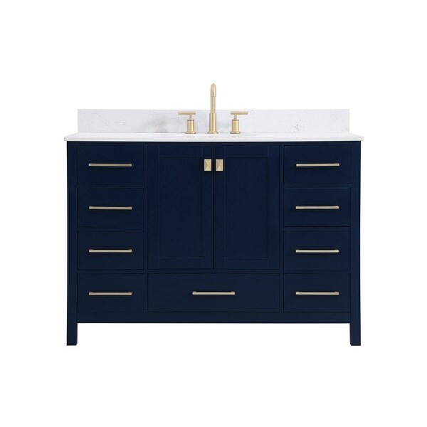 Ilya Carrara Marble/Wood 48-inch Bathroom Vanity Set. Opens flyout.