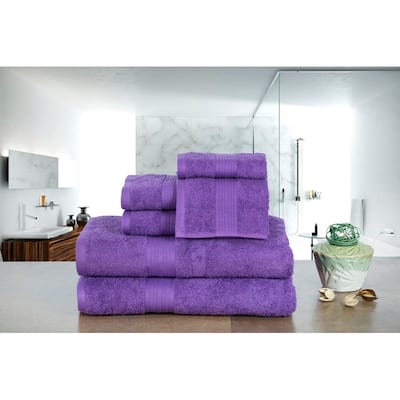 Luxurious Cotton 600 GSM Bathroom Towel Set of 6 by Ample Decor