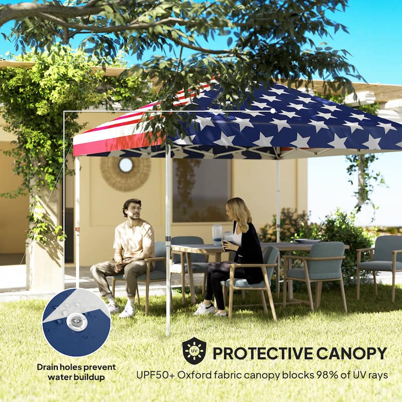 GDFStudio - 10x10 ft Pop-Up Outdoor Canopy Tent with Sidewall & Storage
