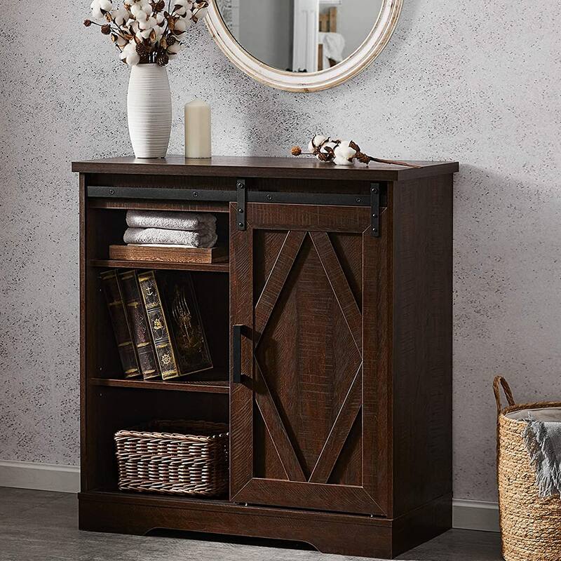 Farmhouse Sliding Barn Door TV Stand