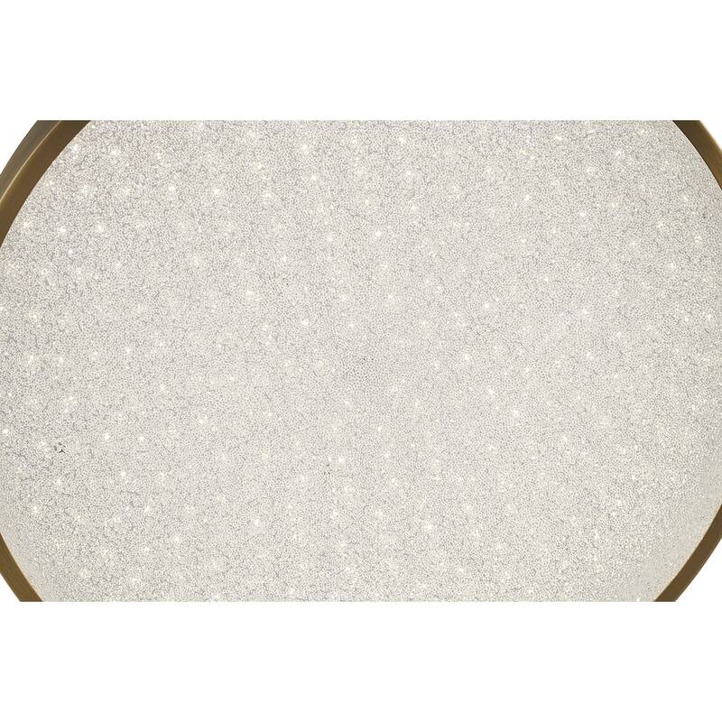 1-Light Brass LED Flush Mount With A Clear Acrylic Beaded Diffuser