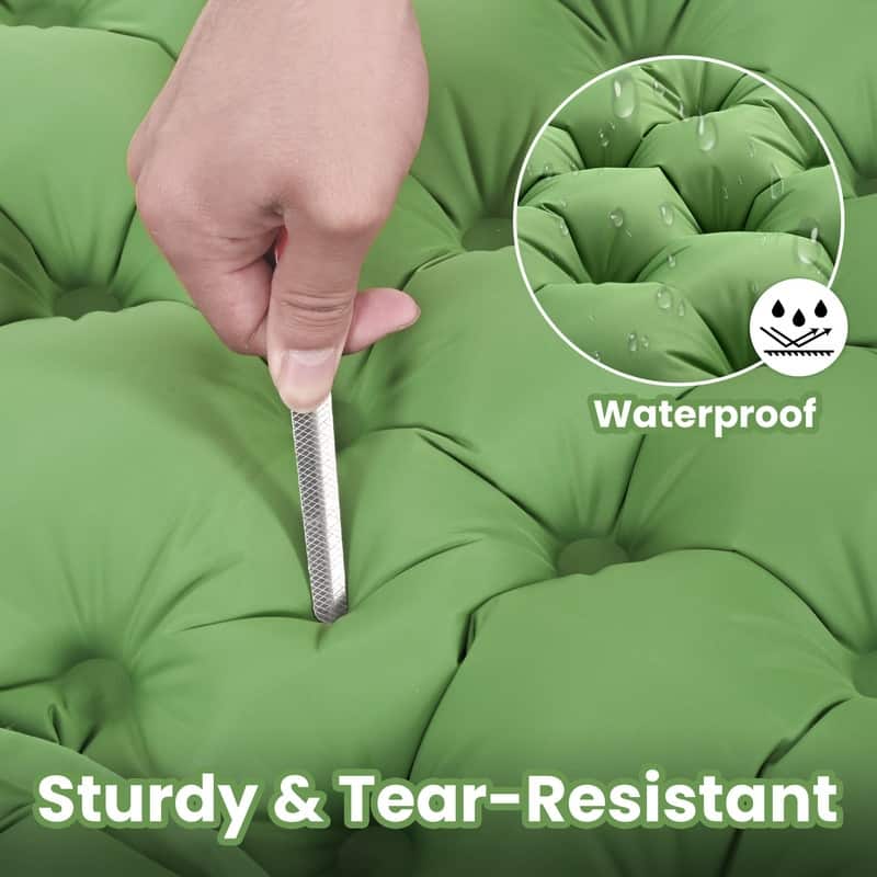 Camping Inflatable Sleeping Pad With Pillow Foot Pump & Carry Bag