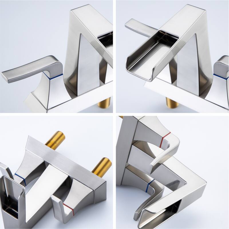 Topcraft Two Handle Waterfall Bathroom Faucet with Pop-Up Drainer