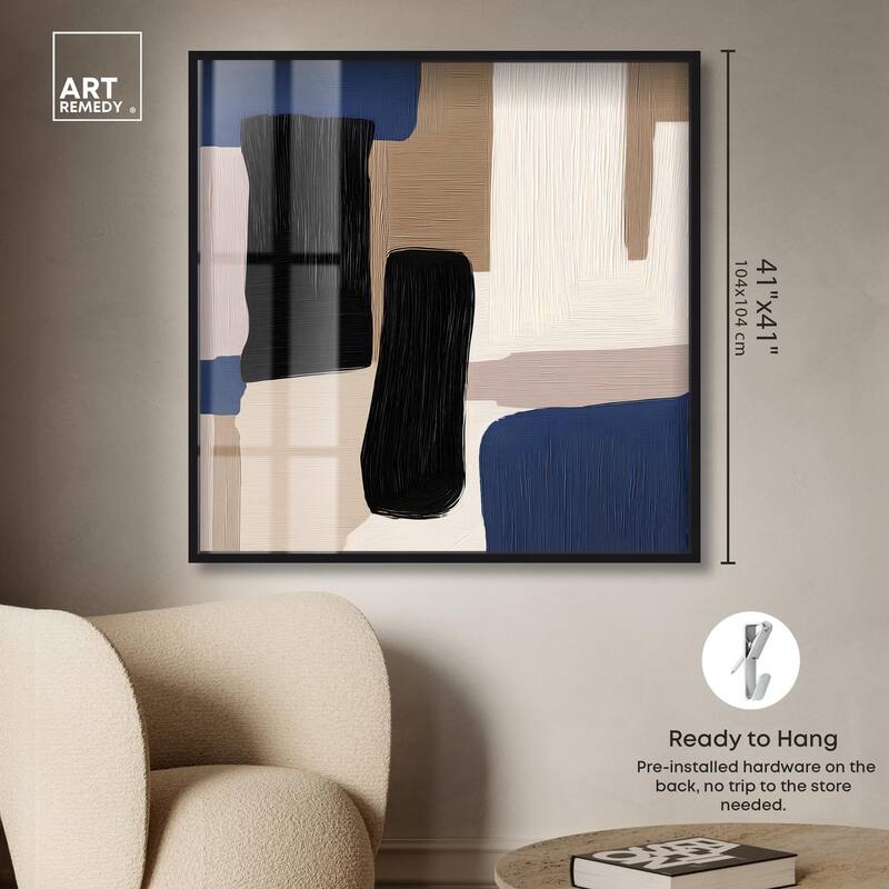 Blue Quietude I Shadowbox by Art Remedy