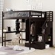 preview thumbnail 5 of 13, Full Size Sturdy Construction & Unique Design Loft Bed with Bookshelf,Drawers,Desk,and Wardrobe,
