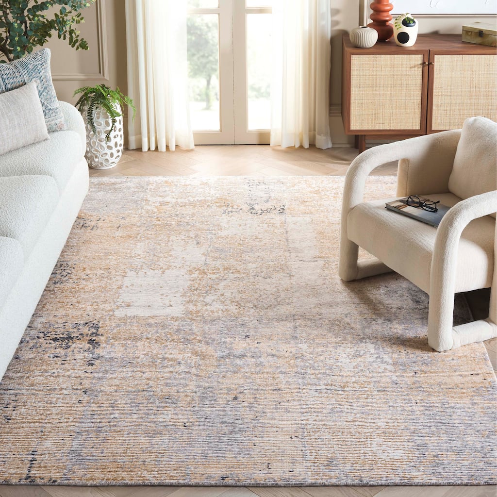 SAFAVIEH Couture Hand-knotted Tiffany Aloisa Modern Abstract Viscose Rug