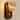 Modern Amber Glass Wall Sconce with Natural Wood Base