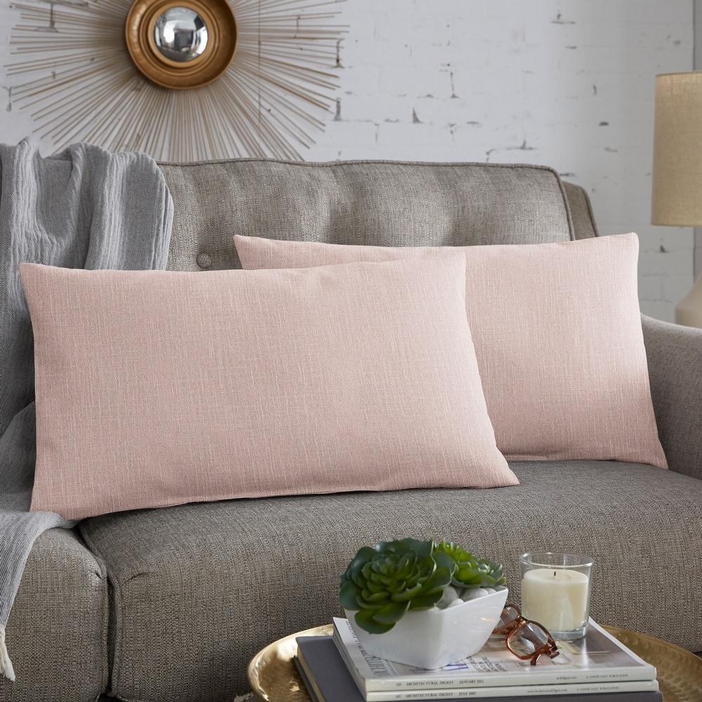 Sorra Home Linen Texture Pillows (Set of 2)