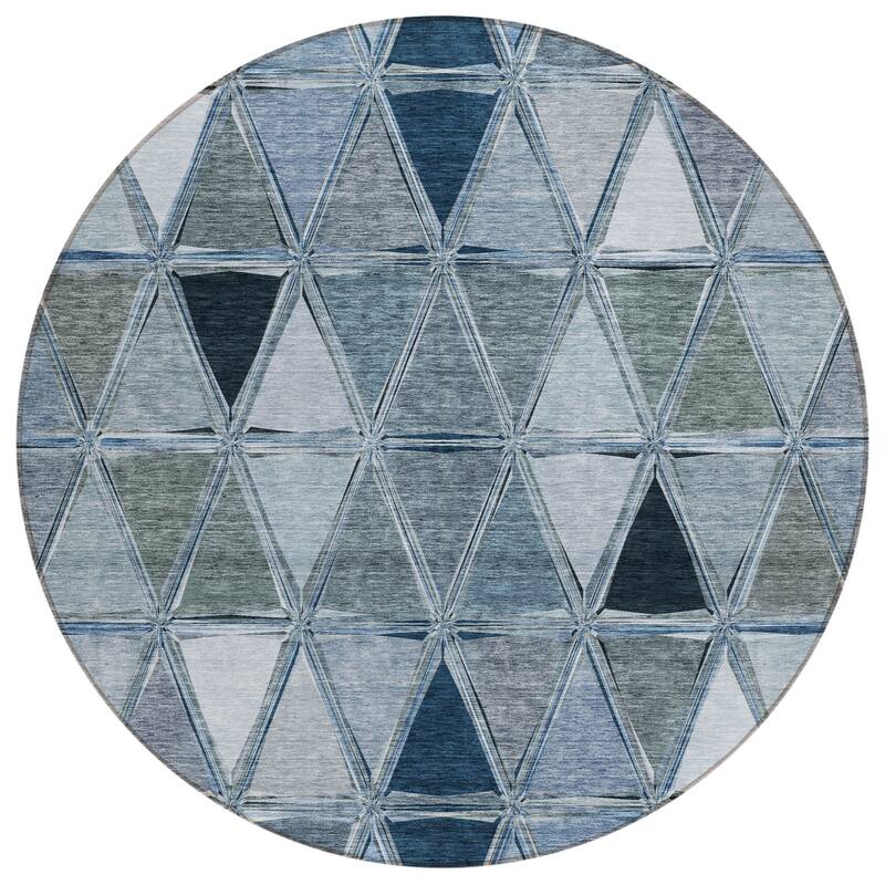 HomeRoots Geometric Transitional Rectangle Outdoor Rug
