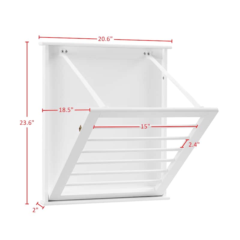 Danya B. Folding Wall Mounted Drying Rack - White