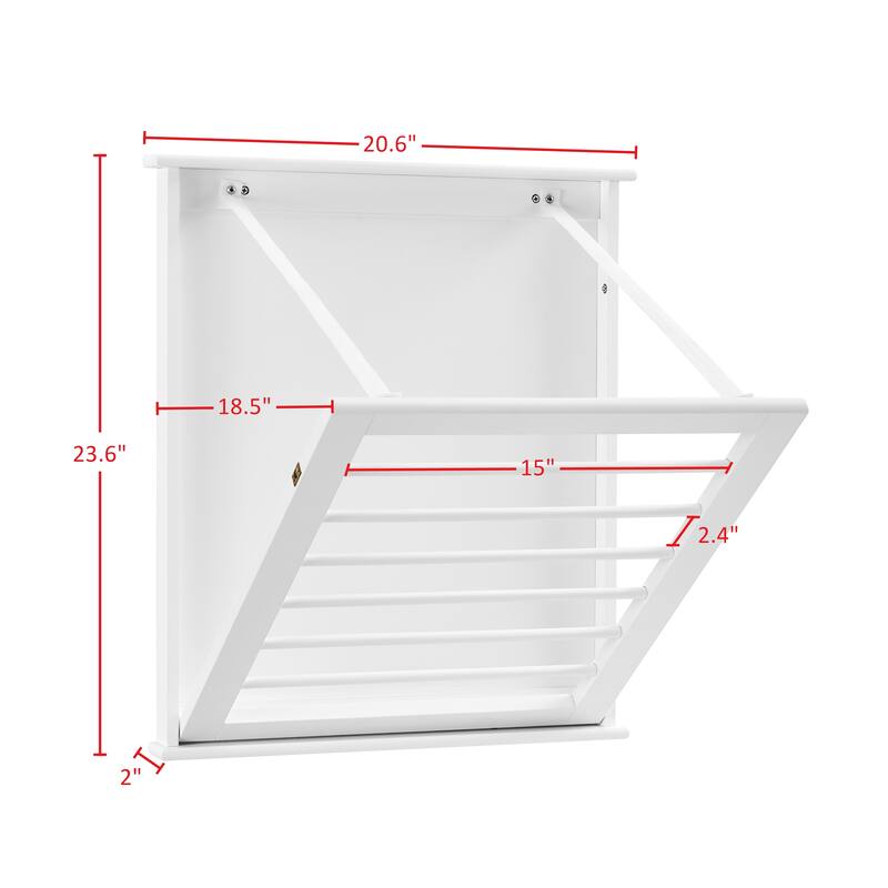 Danya B. Folding Wall Mounted Drying Rack - White
