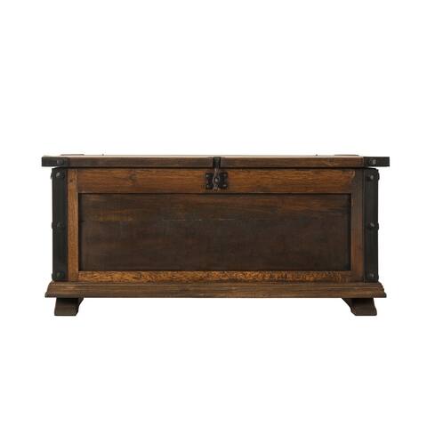 Rustic Reclaimed Wood Coffee Table Trunk by Artesano Iron Works Home Decor