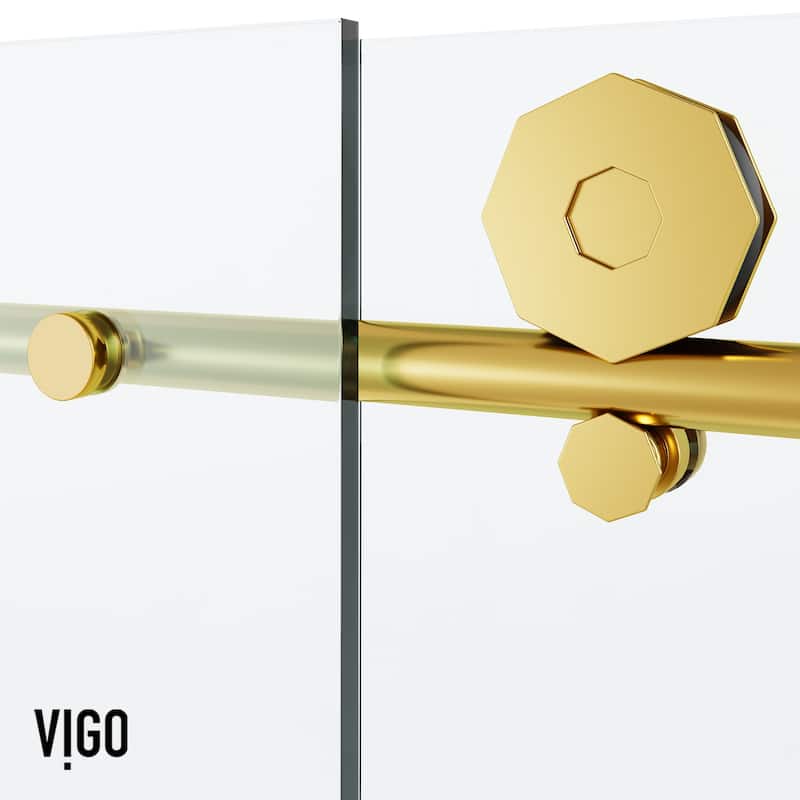 VIGO Elan Hart Frameless Sliding Shower Door