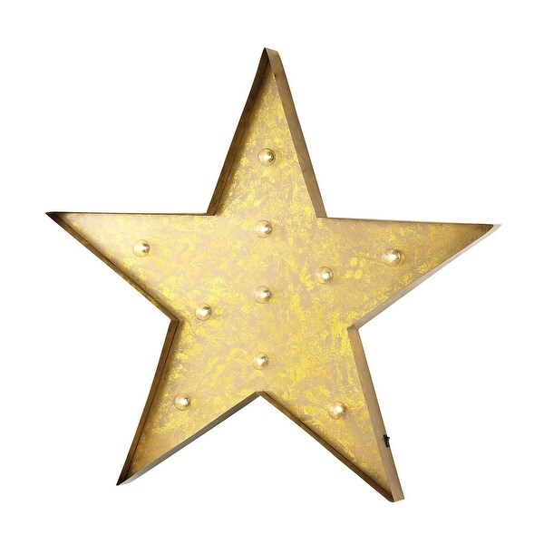 Elk Home 51-034 Star Marquee Sign - Antique Yellow