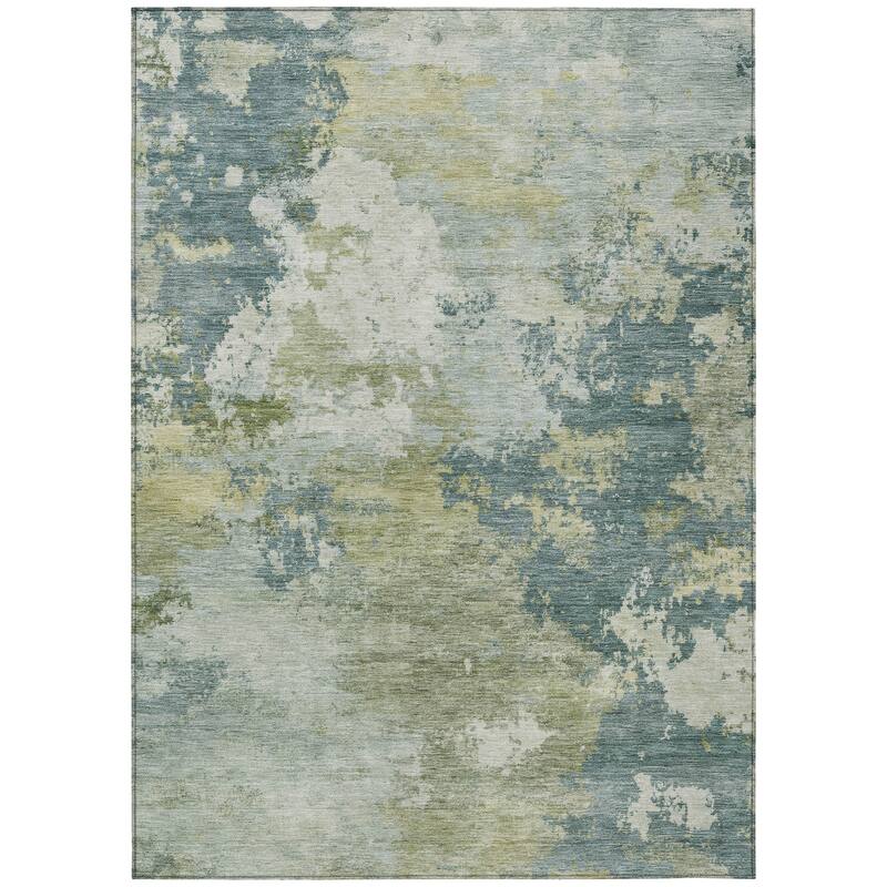 Machine Washable Indoor/ Outdoor Modern Contemporary Chantille Rug