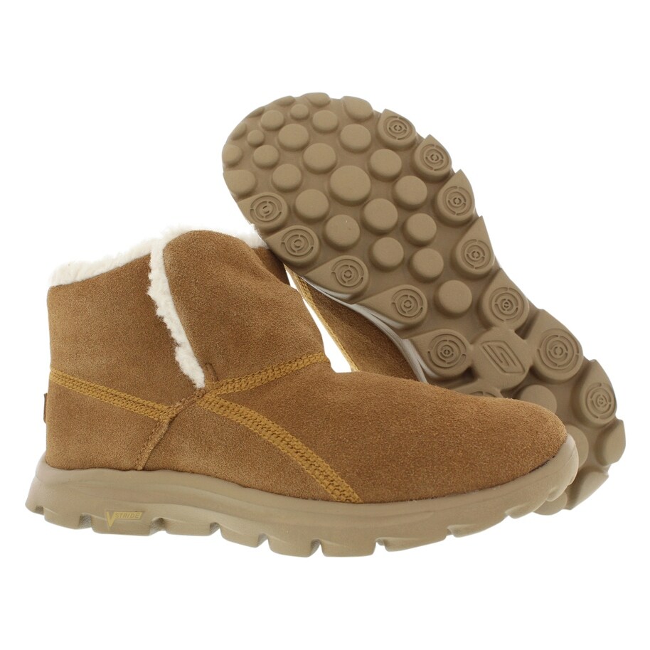 Skechers on the go chugga suede ankle boot with memory foam top