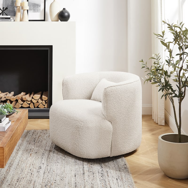 Art Leon Swivel Accent Barrel Chairs