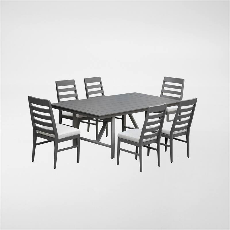 Navarro Outdoor Dining Set - Mocha 7-PC