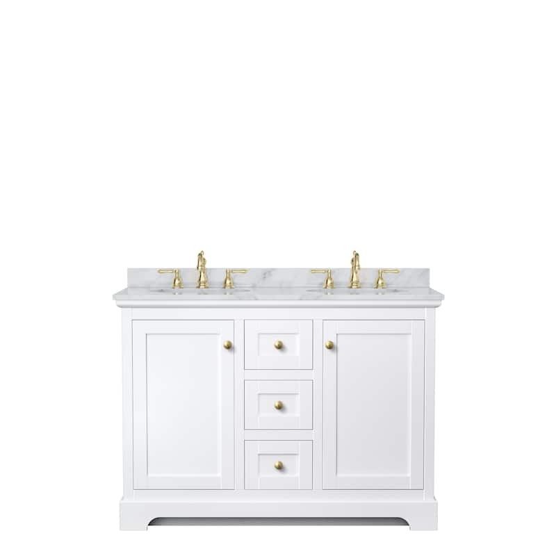 Avery 48-Inch Double Vanity Set with Oval Sinks, No Mirror