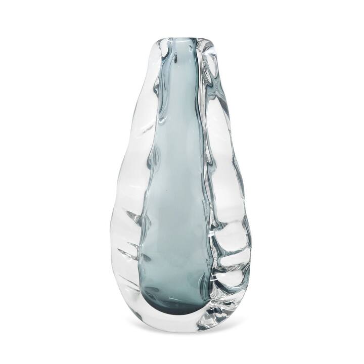Crystal Double Wall Vase with Smoked Inner