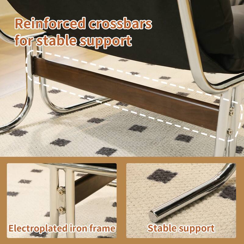 Faux Leather Upholstered Living Room Chair Accent Chair Reading Chair