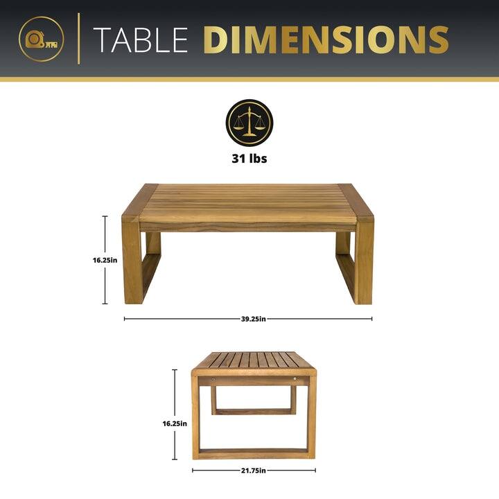 Kinger Home Ezra 4-Piece Patio Furniture Set for 4, Teakwood Frame