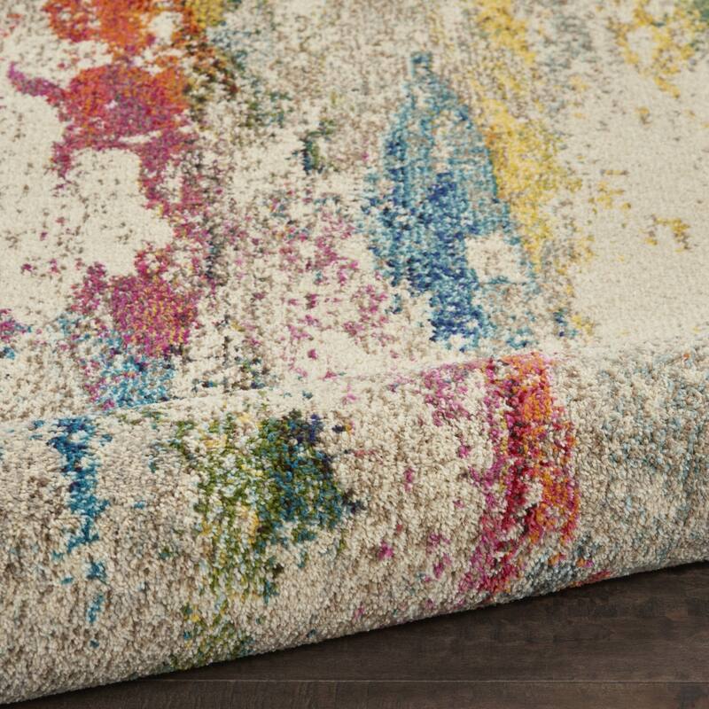 Jibog Power Loomed Abstract Modern Area Rug By HomeRoots - 120' X '26' X '0.5