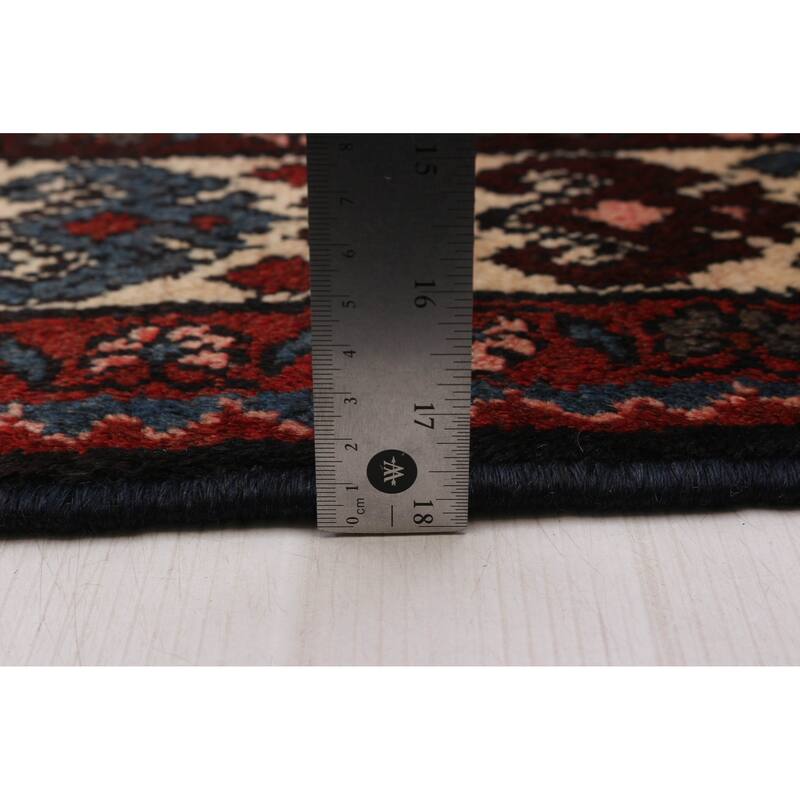 ECARPETGALLERY Hand-knotted Anadol Navy, Red Wool Rug - 3'8 x 10'0