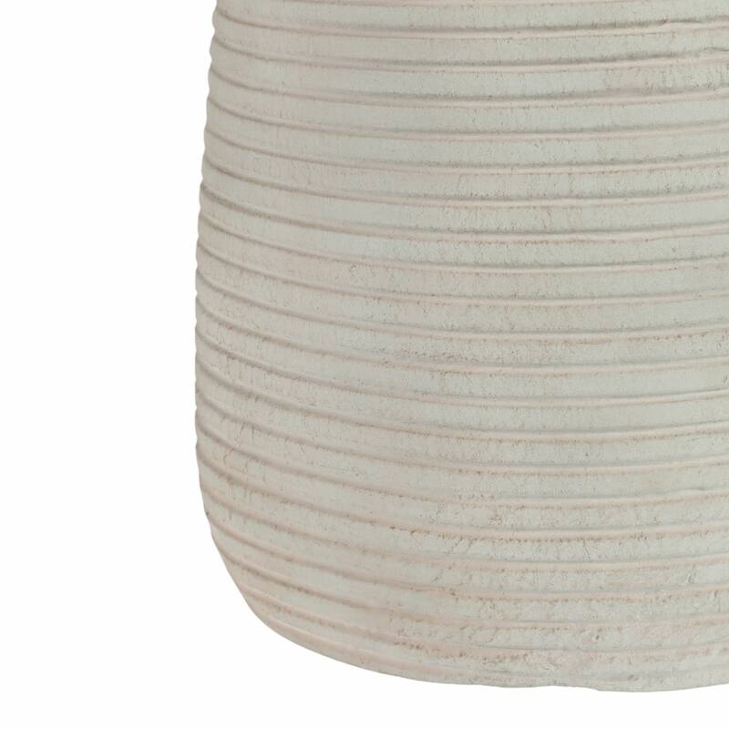 Decorative Ribbed Tall Vase for Home Decor - Minimalist Modern Flower Vase