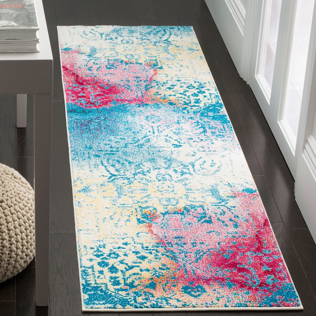 SAFAVIEH Watercolor Sally Modern Abstract Medallion Rug