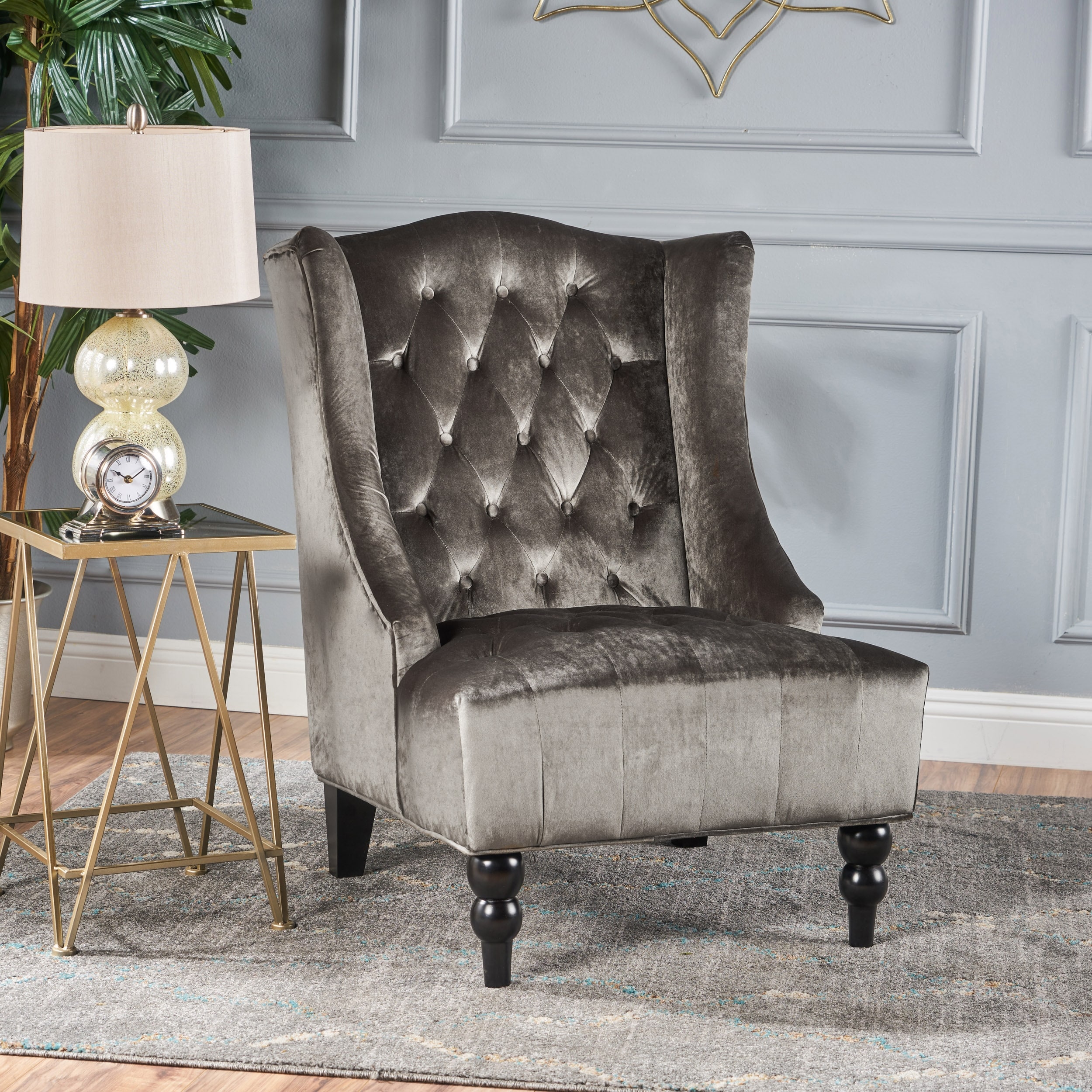 Christopher Knight Home Toddman High-Back Velvet Club Chair