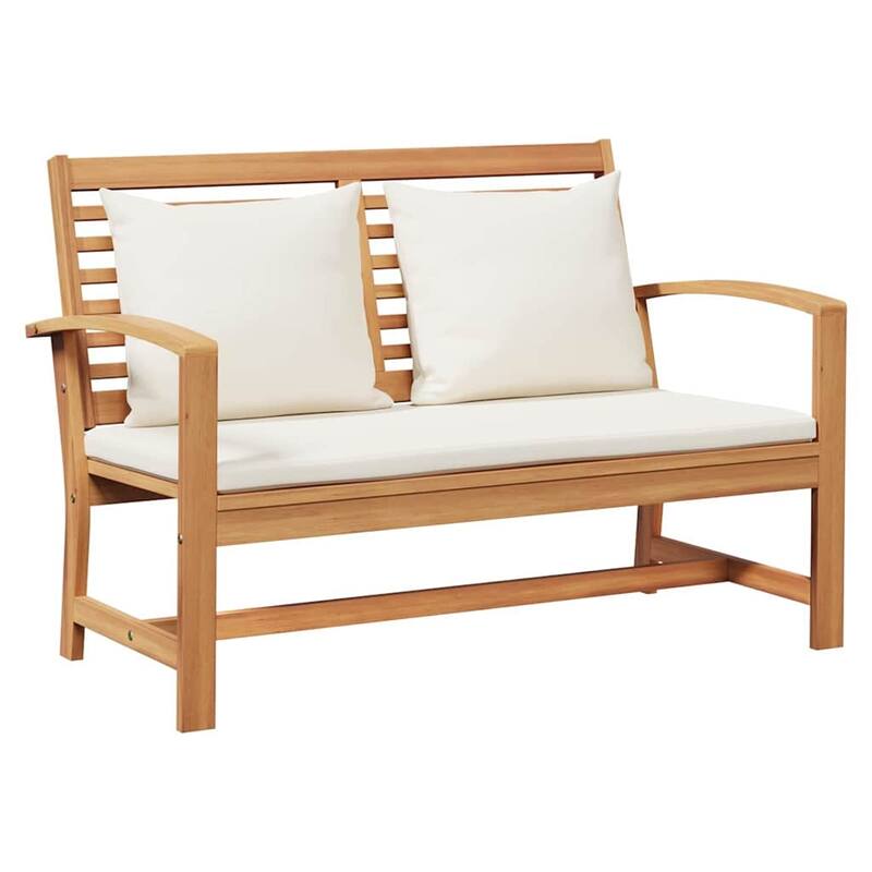 vidaXL Garden Bench Natural 110 x 64 x 76.5 cm Solid teak wood - 43.3 x 25.2 x 30.1