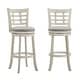 preview thumbnail 14 of 21, Rovinj Upholstered Back Swivel Bar Stool - Barstool Antique White-Grey Linen-Window Back
