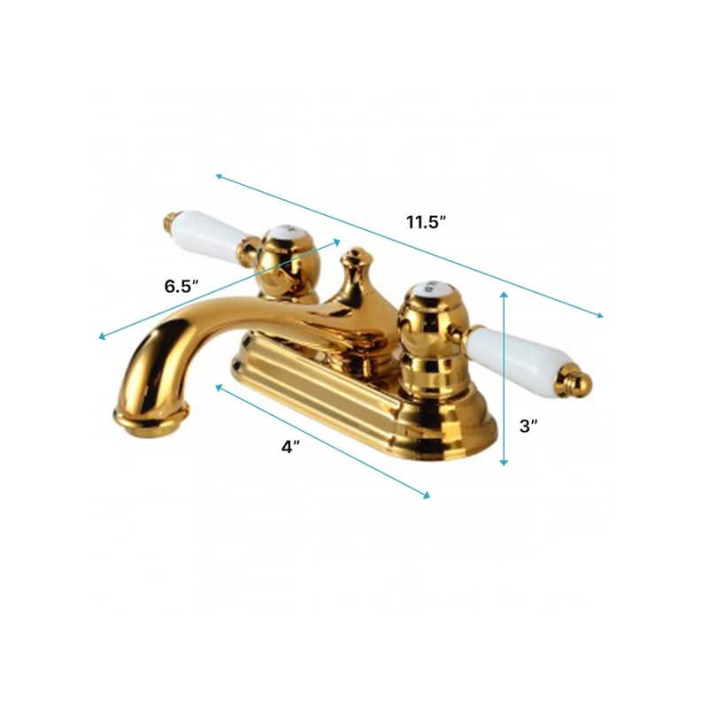 Brass Faucets 4 in. Centerset Bathroom Sink Faucet with Pop Up Drain