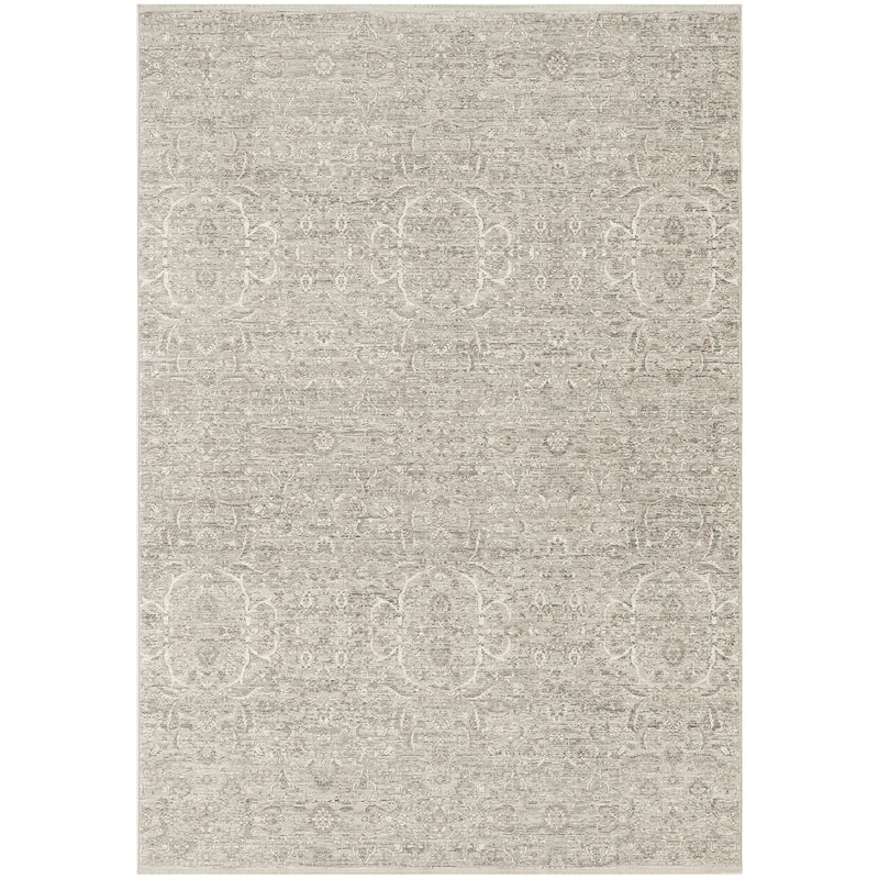 Nourison Shadows Indoor only Grey Persian Area Rug - 3' 11" x 5' 11" - Grey - Rectangle