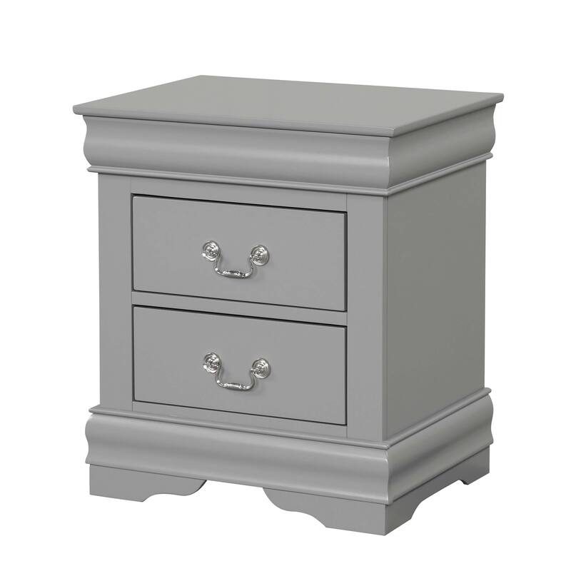 Furniture of America Mayday Traditional Kids Solid Wood 3-Piece Bed and 2 Nightstand Bedroom Set
