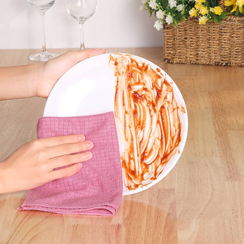 Microfiber Cleaning Cloth，8 Pack Reuseable Cleaning Cloths Super Absorbent Dish Rags for Washing Dishes Lint Free Rags