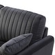 preview thumbnail 44 of 51, 2 Piece Living Room Sofa Set, Velvet Upholstered, Solid Manufactured Frame, Reversible Cushions, Metal Feet, Flared Armrests
