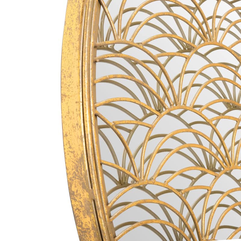 SAFAVIEH Imani 30-inch Gold Round Decorative Mirror - 30" W x 1.5" L x 30" H - 30Wx2Dx30H