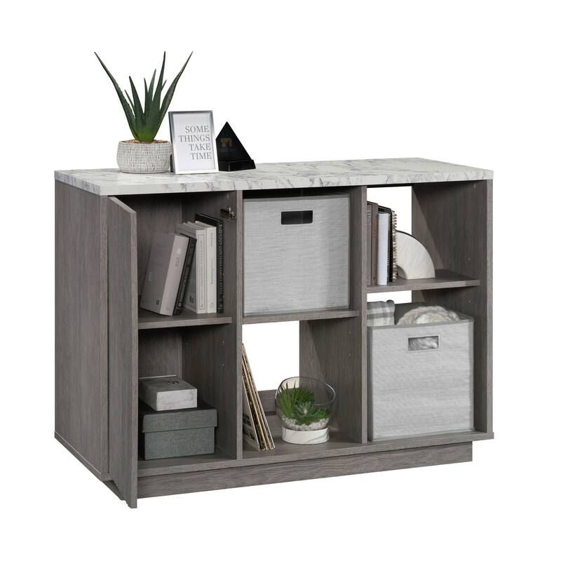 Wood Accent Storage Cabinet with Adjustable Shelves, Gray - 47.17"W x 19.45"D x 33.54"H