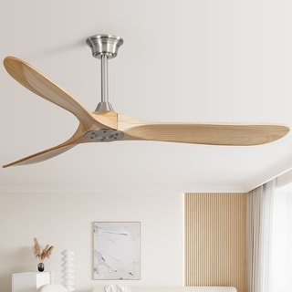 Sofucor 52''/60" Large Ceiling Fan without Lights, Remote Control and Reversible Motor Included, Smart Optinal