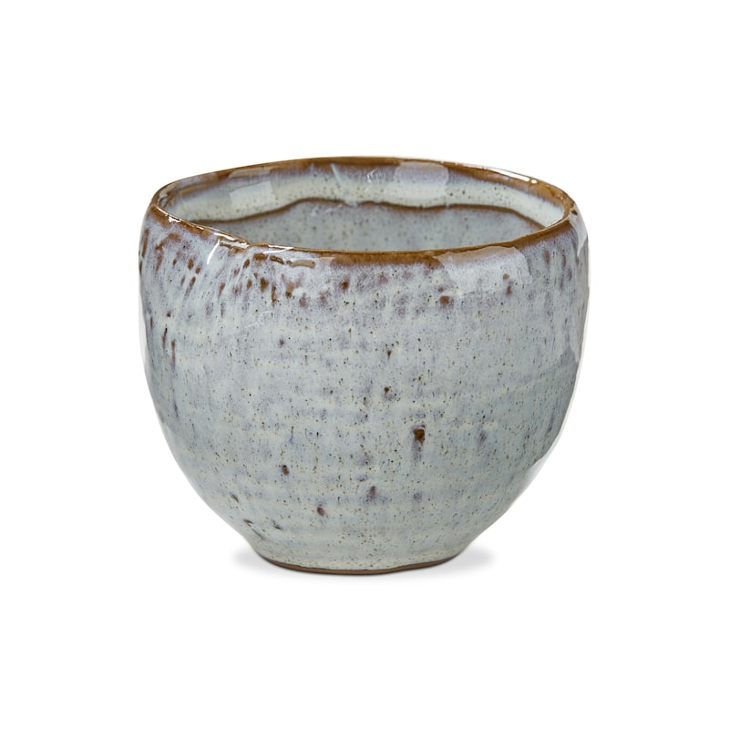 Light Blue Reactive Glaze Small Pinch Bowl 10oz Stoneware Dishwasher Safe 3x4x4 inches Perfect for Everyday Use