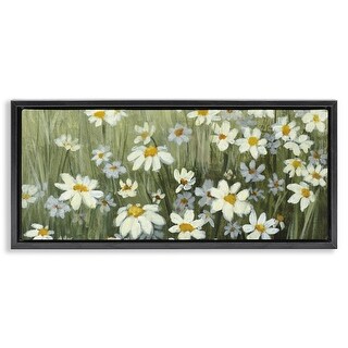 Stupell Daisyland Meadow Flowers Framed Floater Canvas Wall Art Design ...