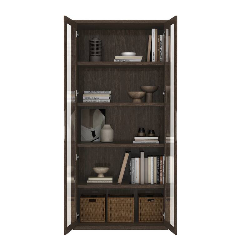 Manhattan Comfort Rivington Modern 38 In Bookcase Cabinet