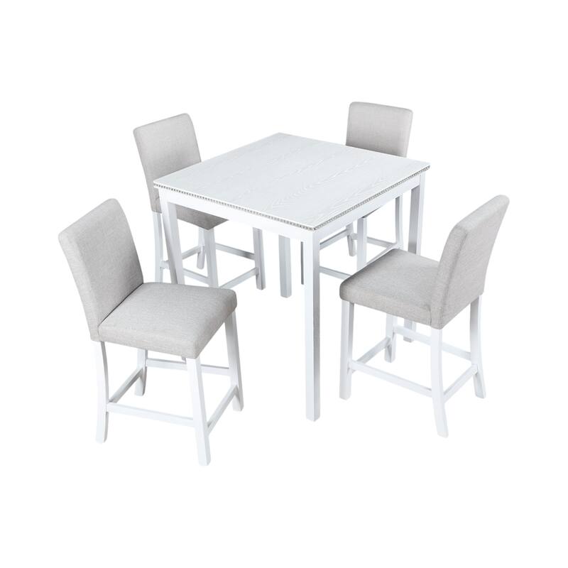 KISRAIS 5 Piece Counter Height Dining Set