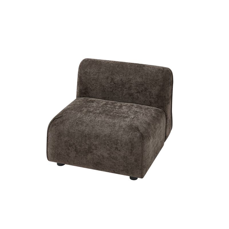 Christopher Knight Home - Marcella Modern Plush Upholstered Accent Chair with Curved Padded Back and Non-slip Feet